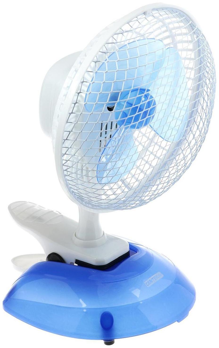 Вентилятор Centek CT-5003 Blue, настольный, 20 Вт, 19 см, клипса, 2 скорости