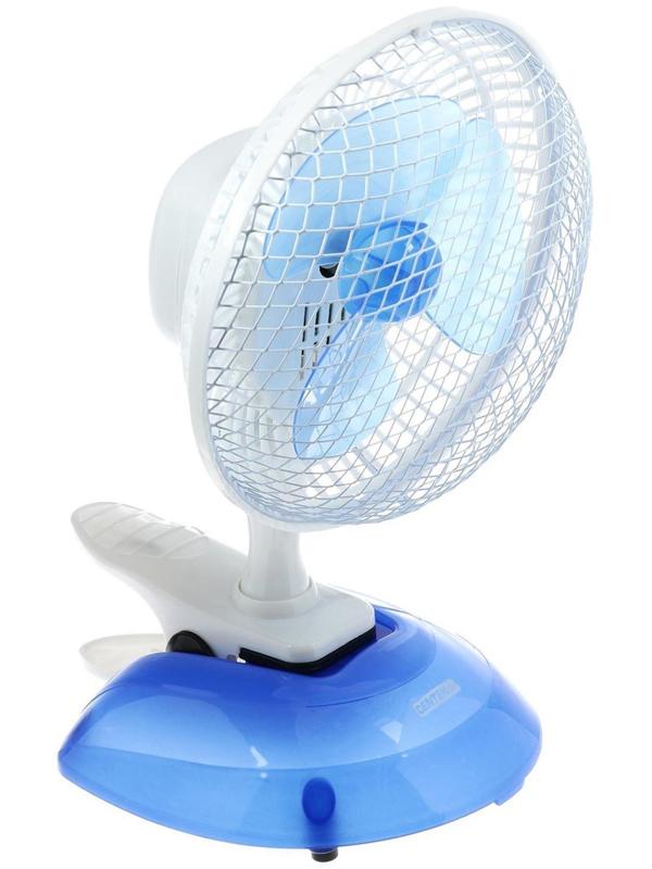Вентилятор Centek CT-5003 Blue, настольный, 20 Вт, 19 см, клипса, 2 скорости