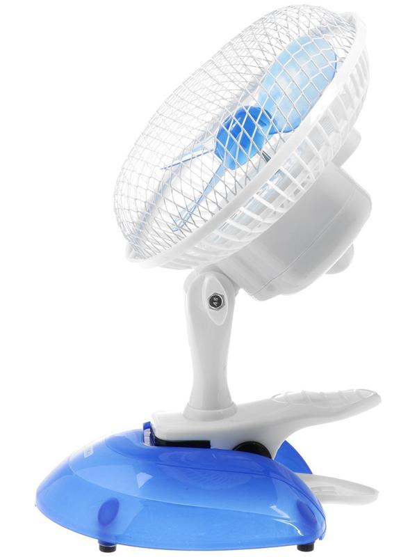 Вентилятор Centek CT-5003 Blue, настольный, 20 Вт, 19 см, клипса, 2 скорости