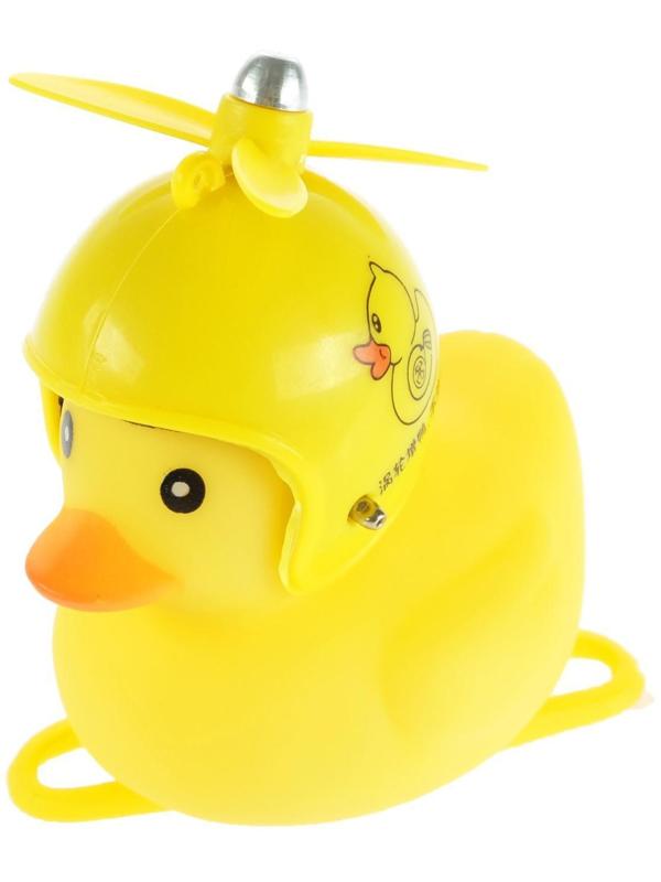 Утка с пропеллером, крепление на руль, желтый, микс