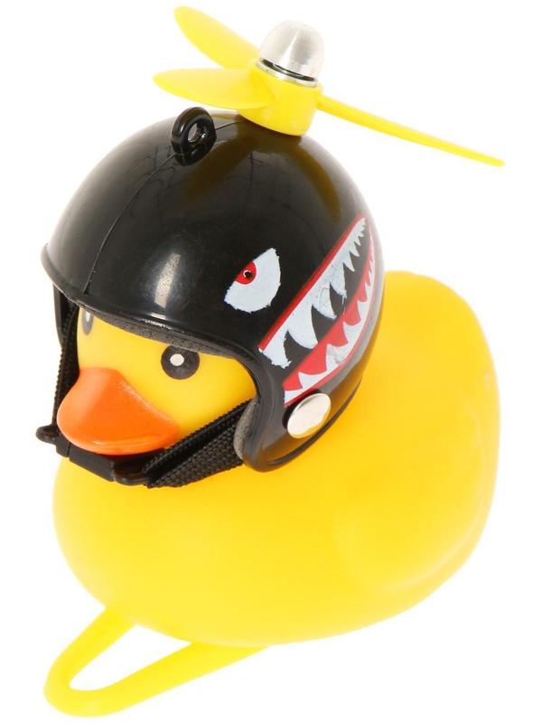 Утка с пропеллером, крепление на руль, желтый, микс