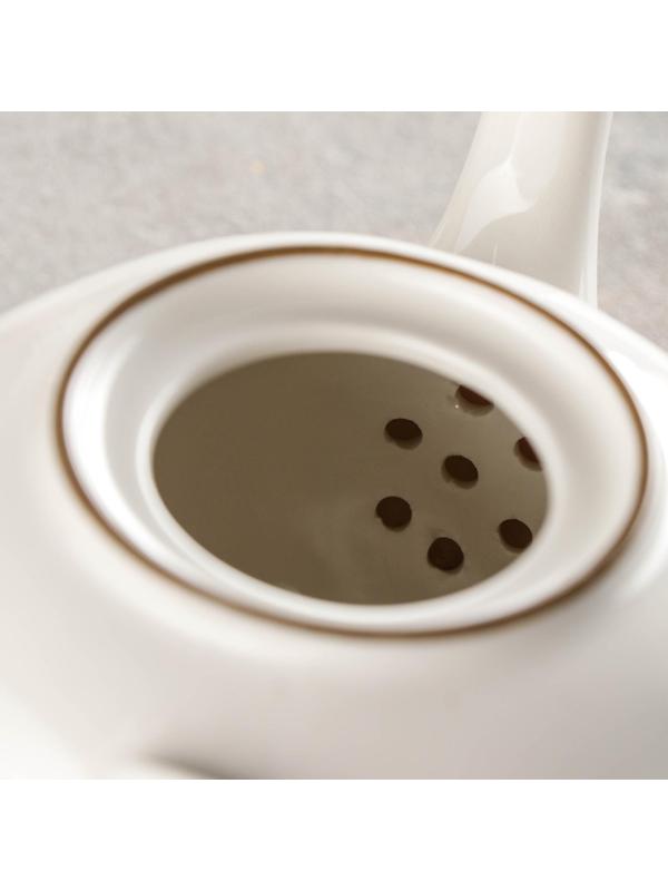 Чайник керамический заварочный Доляна «Космос», 600 мл, цвет оранжевый