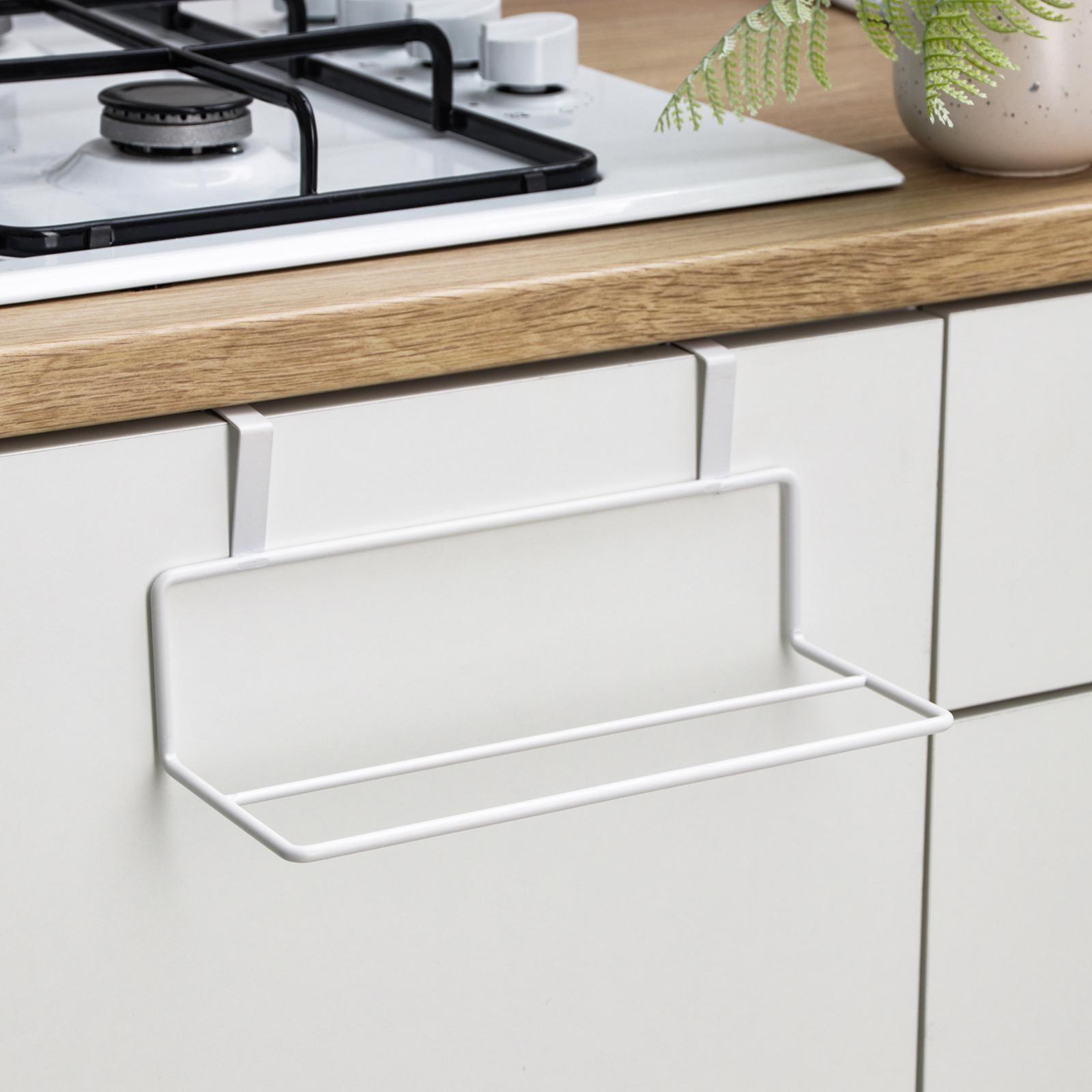 Держатель для полотенец на дверцу, 24,5×10×10 см, цвет белый