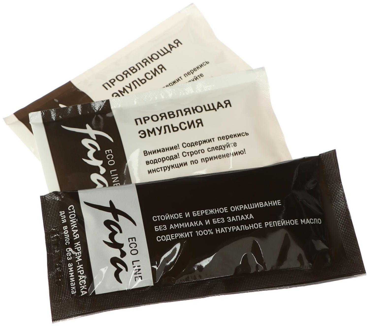 Краска для волос FARA Eco Line 4.75 тёмно-каштановый, 125 г