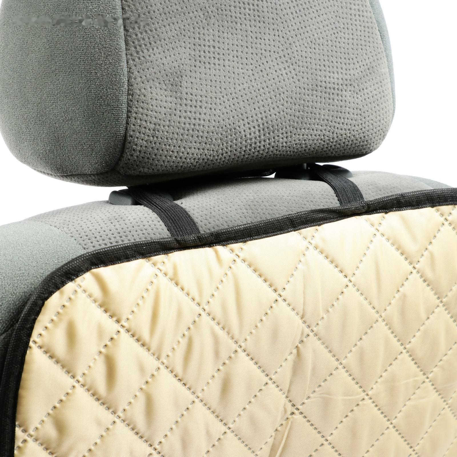 Защитная накидка на переднее сиденье 1 карман, 40×60 см, оксфорд, стеганная, бежевая