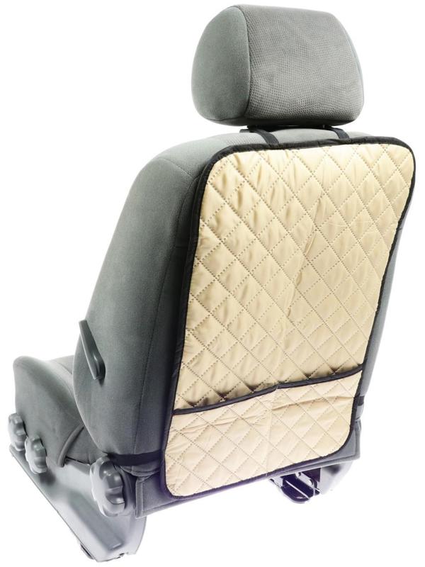 Защитная накидка на переднее сиденье 1 карман, 40×60 см, оксфорд, стеганная, бежевая