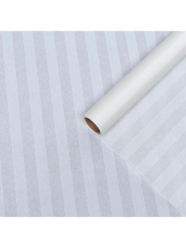 Бумага силиконизированная «Полоски», белые, для выпечки, 0,38 х 5 м