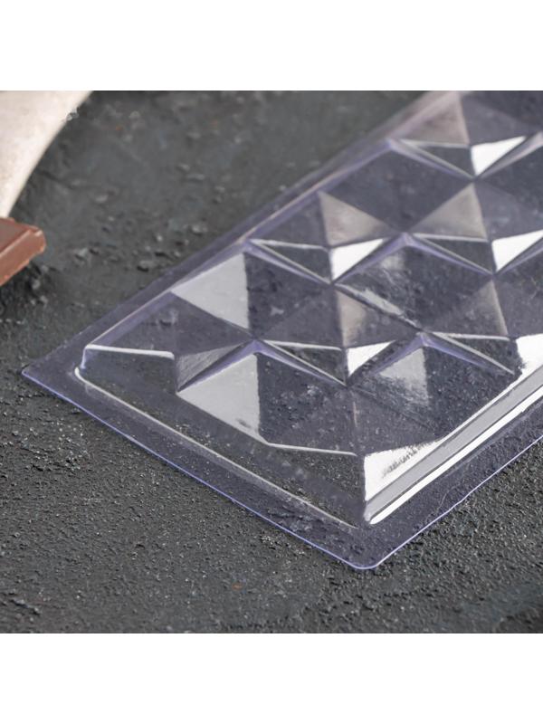 Форма для шоколада и конфет «Квадраты», 18×8 см, цвет прозрачный