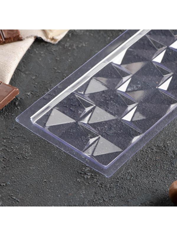 Форма для шоколада и конфет «Квадраты», 18×8 см, цвет прозрачный