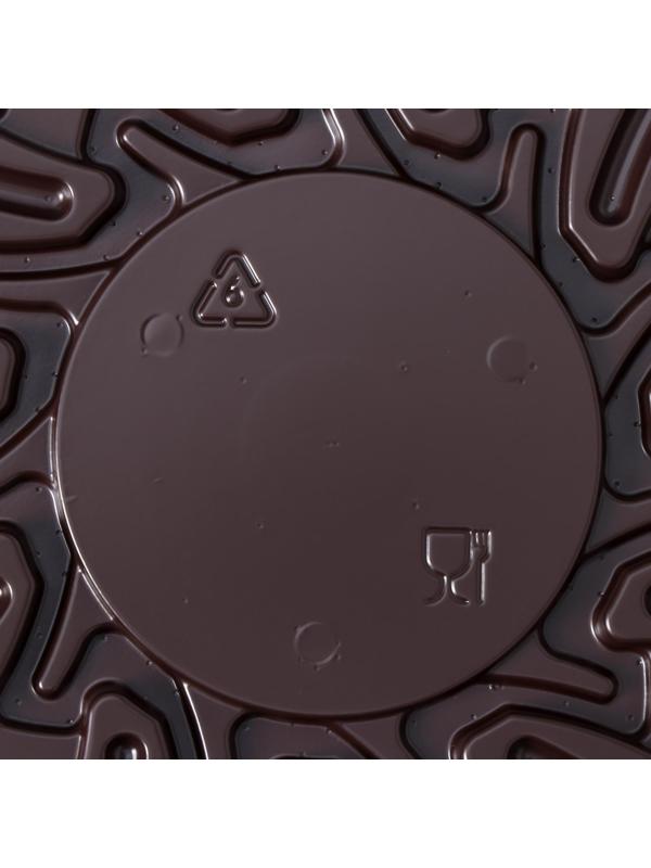 Тортовница одноразровая с крышкой, 22,5×10,7 см, дно 18×9,1 см, цвет прозрачный, коричневый