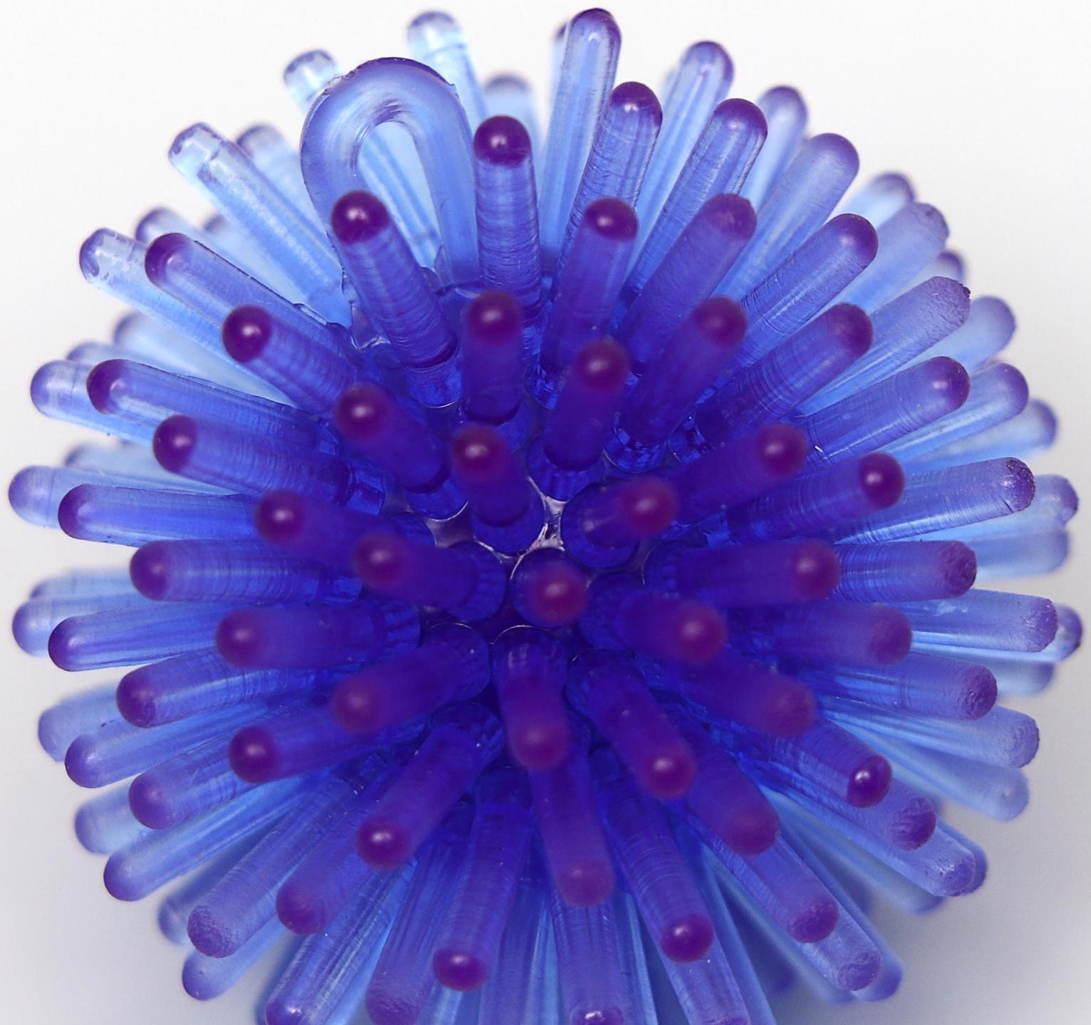 Шарик для кошек игольчатый, мягкий, 3,5 см, синий