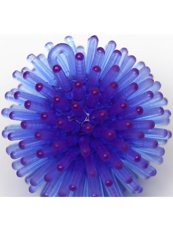 Шарик для кошек игольчатый, мягкий, 3,5 см, синий