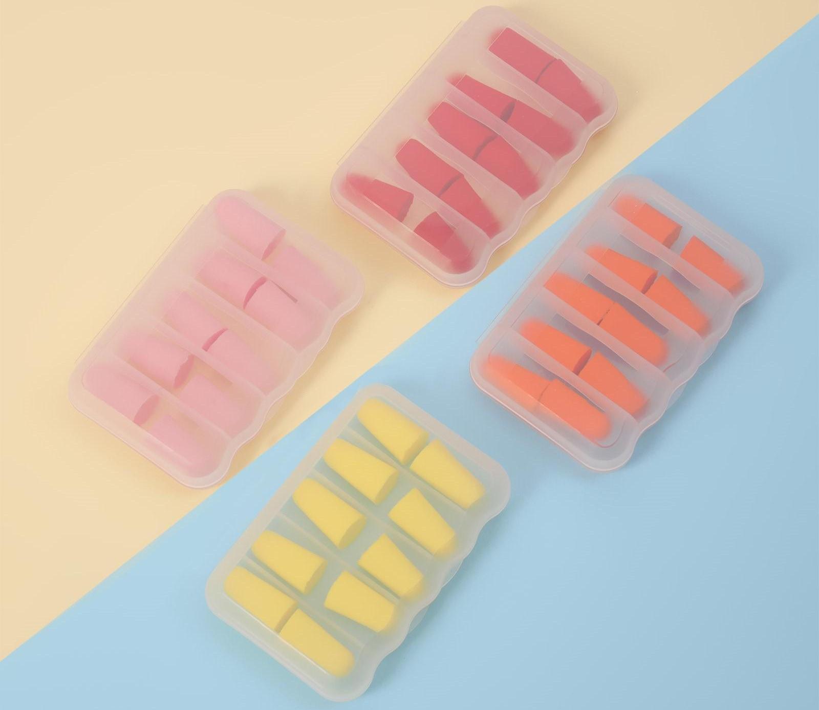 Беруши в пластиковом футляре, 5 пар, цвет МИКС