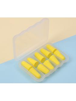 Беруши в пластиковом футляре, 5 пар, цвет МИКС