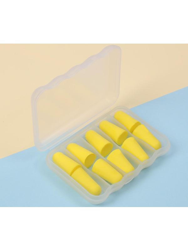 Беруши в пластиковом футляре, 5 пар, цвет МИКС