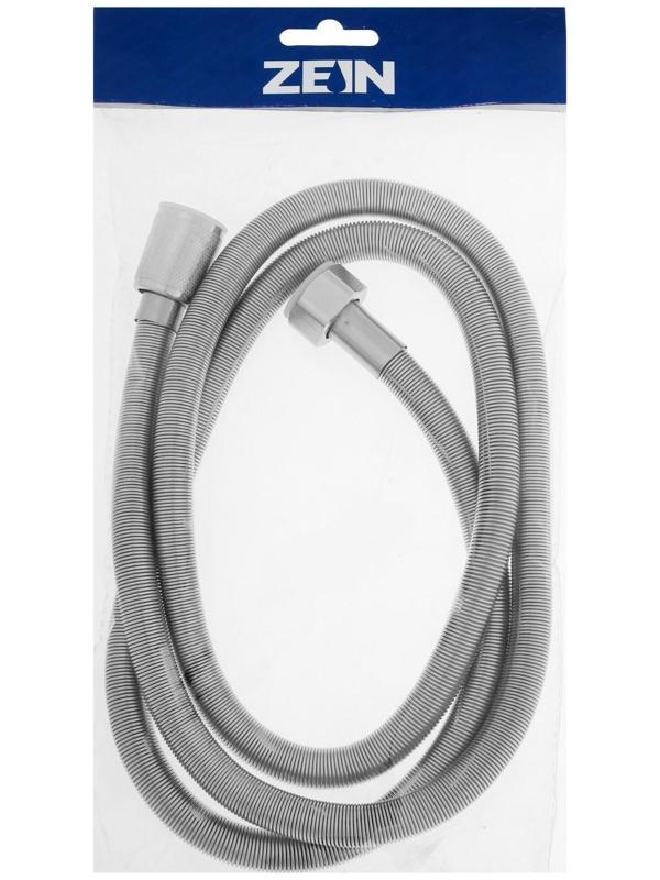 Душевой шланг ZEIN Z21PS, растягивающийся 150-200 см, гайки латунь, нержавеющая сталь
