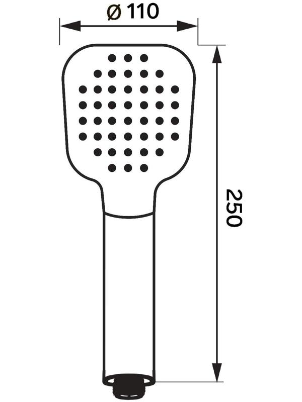 Душевая лейка ZEIN Z420, кнопочная, пластик, 3 режима, цвет хром