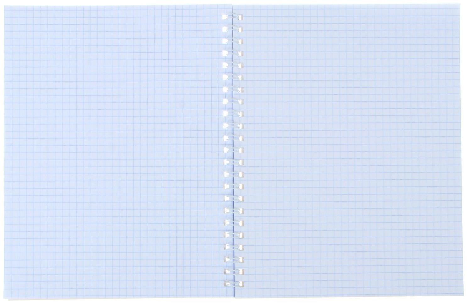 Тетрадь 60 листов в клетку на гребне Be creative, обложка мелованный картон, тиснение фольгой, блок офсет, МИКС