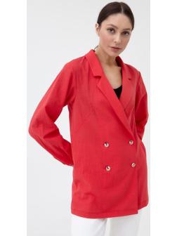 Жакет женский двубортный MIST р. 46, коралловый