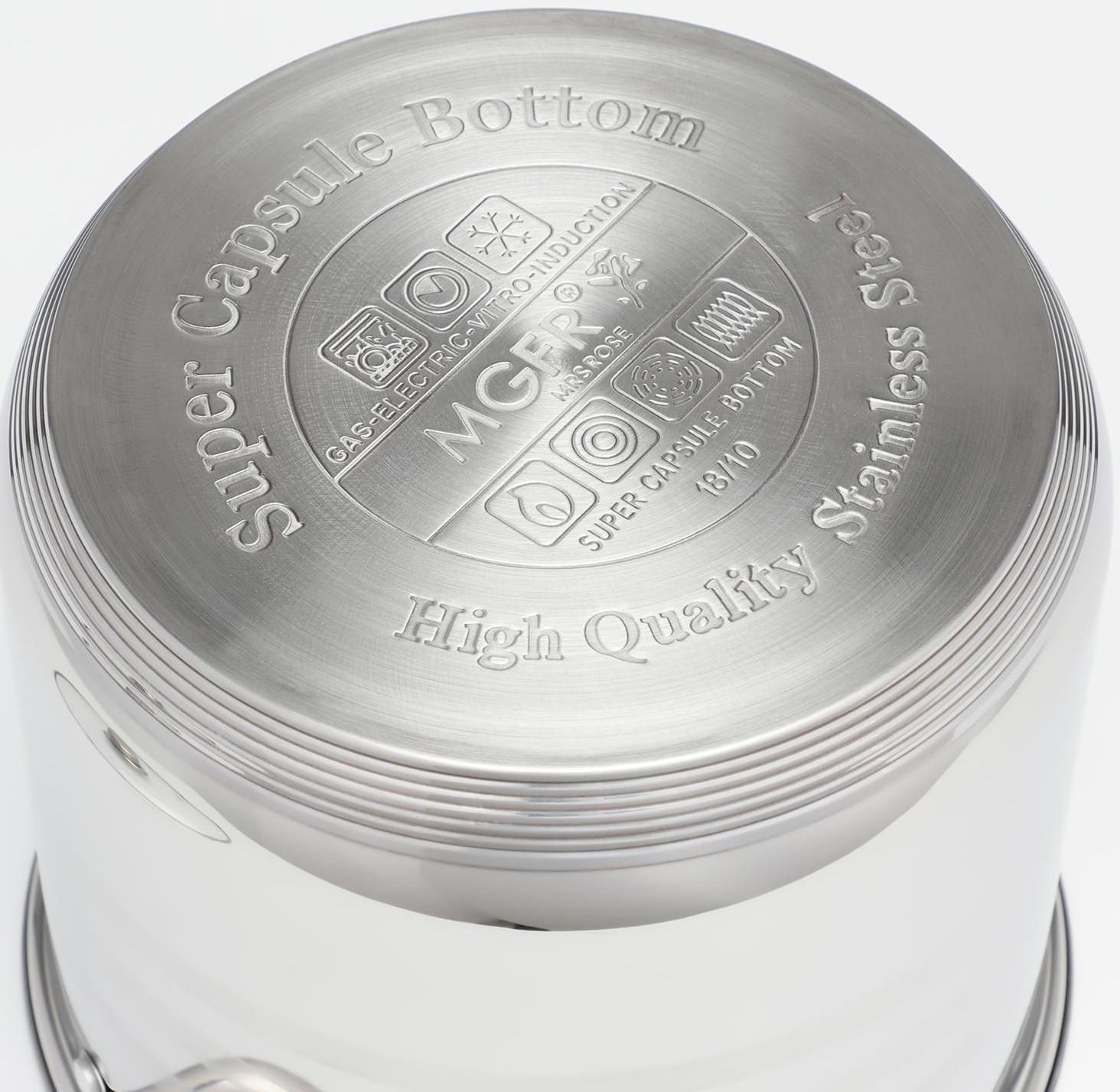 Набор кастрюль из нержавеющей стали «Абель», 4 предмета: 7 л, 9 л, 10 л, 12 л, крышки, индукция