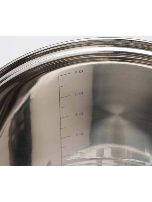 Набор кастрюль из нержавеющей стали «Абель», 4 предмета: 7 л, 9 л, 10 л, 12 л, крышки, индукция