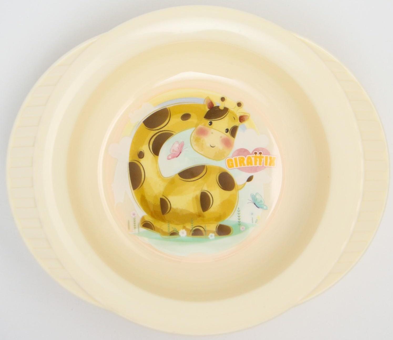 Тарелка детская на присоске Giraffix, цвет МИКС