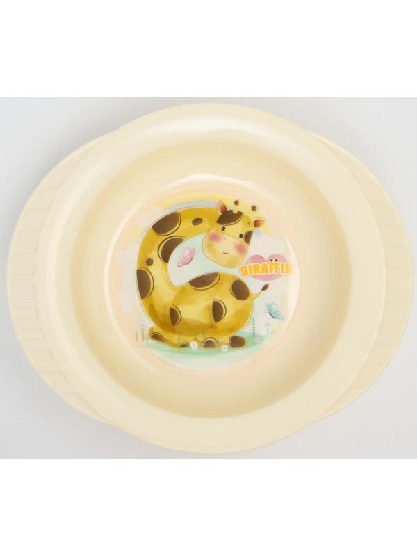 Тарелка детская на присоске Giraffix, цвет МИКС
