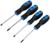 Набор отверток ТУНДРА, CrV, хром, магнит, 2К рукоятки, PH1,PH2,SL5,SL6 х 100 мм, 4 шт.