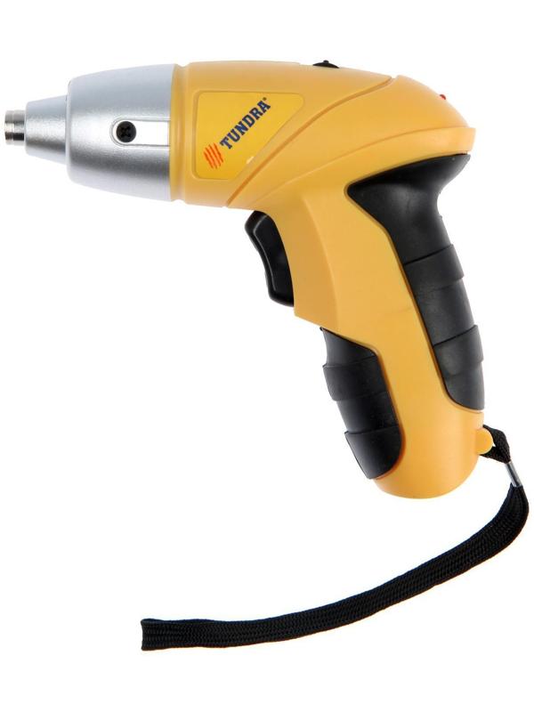 Отвертка ТУНДРА, Ni-Cd 600 mAh 3.6V, 180 об/мин, 2.5 Н*м