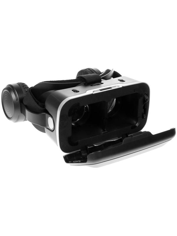 Очки виртуальной реальности Ritmix RVR-400, jack 3.5 мм, ширина смартфона до 80 мм, чёрные