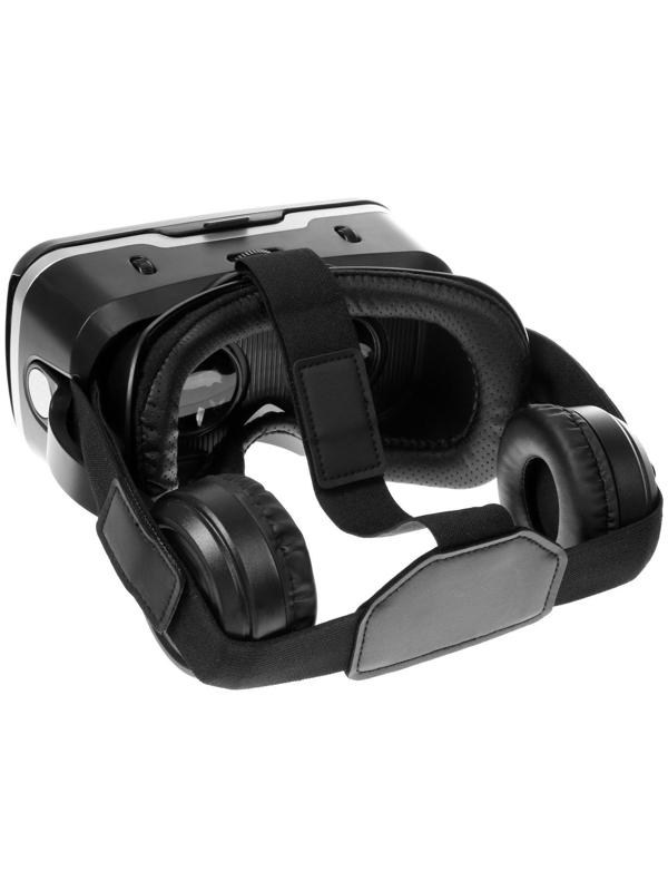 Очки виртуальной реальности Ritmix RVR-400, jack 3.5 мм, ширина смартфона до 80 мм, чёрные
