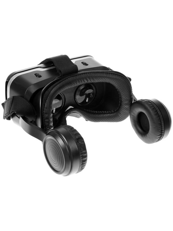 Очки виртуальной реальности Ritmix RVR-400, jack 3.5 мм, ширина смартфона до 80 мм, чёрные