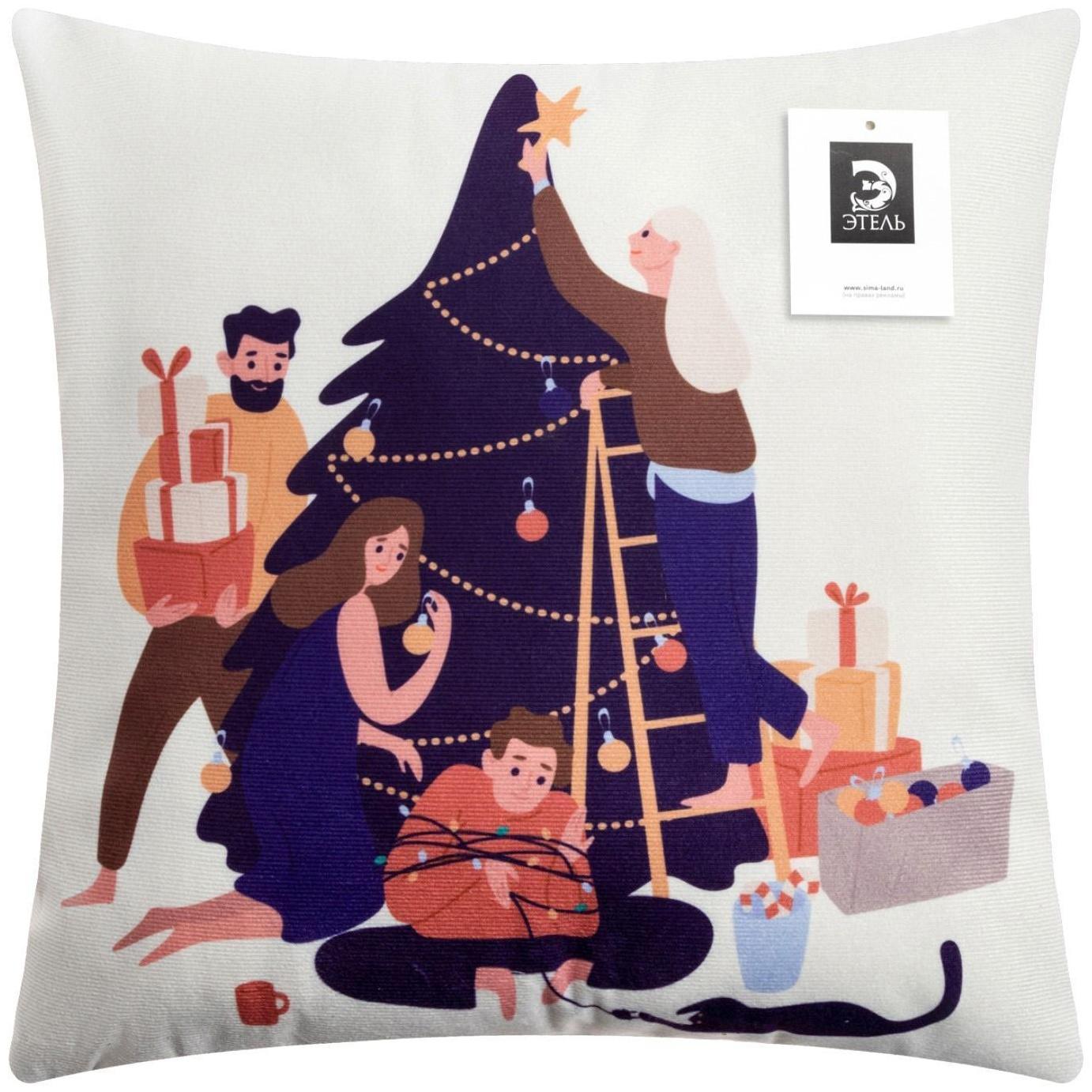 Новогодняя наволочка декоративная Этель 