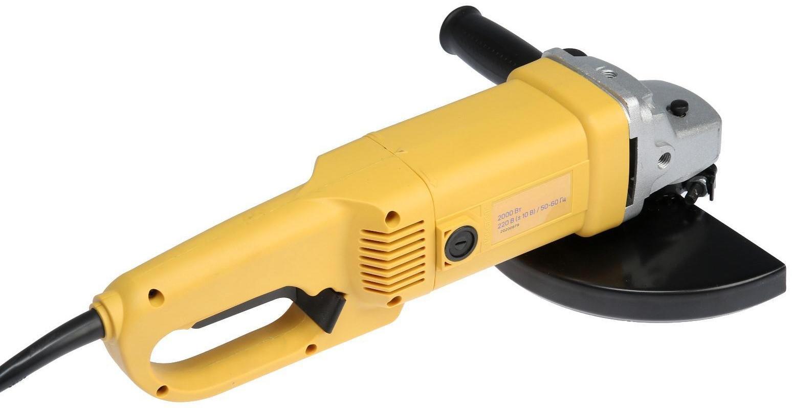 УШМ ТУНДРА, плавный пуск, 2000 Вт, 6000 об/мин, 230 мм