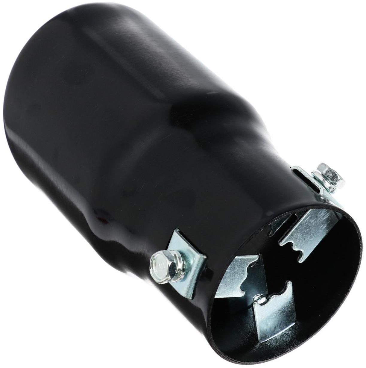 Насадка на глушитель 13.5×7.5 см, посадочный 60 мм, скошенная, черный глянец