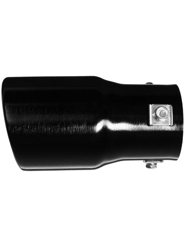 Насадка на глушитель 13.5×7.5 см, посадочный 60 мм, скошенная, черный глянец