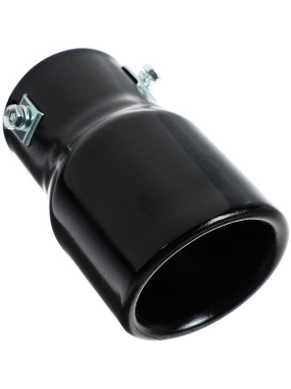 Насадка на глушитель 13.5×7.5 см, посадочный 60 мм, скошенная, черный глянец