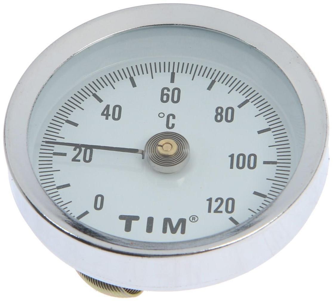 Термометр TIM Y-63A-120, накладной, с пружиной, 1/4