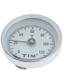 Термометр TIM Y-63A-120, накладной, с пружиной, 1/4