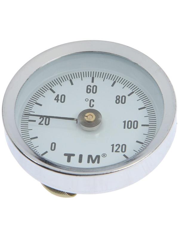 Термометр TIM Y-63A-120, накладной, с пружиной, 1/4