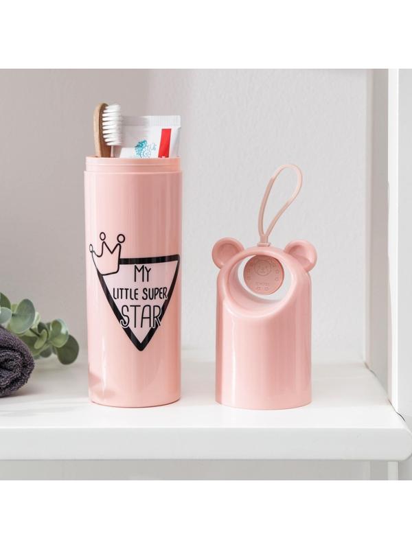 Футляр для зубной щётки и пасты «Мишутка», 24 см, цвет МИКС