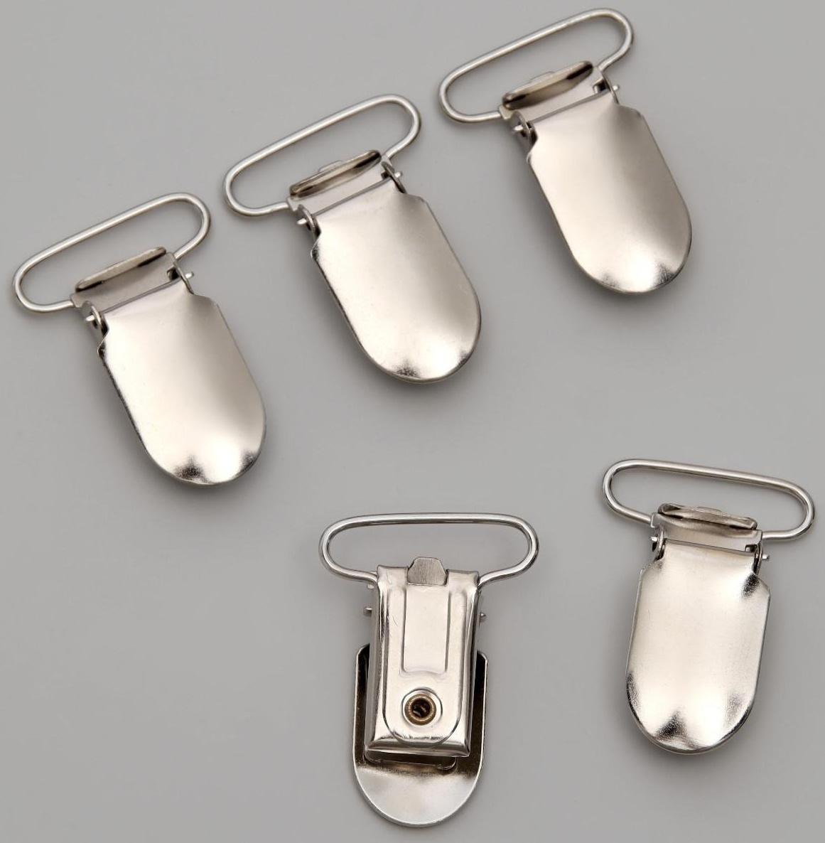 Клипса для фиксации, 25 мм, цвет никель