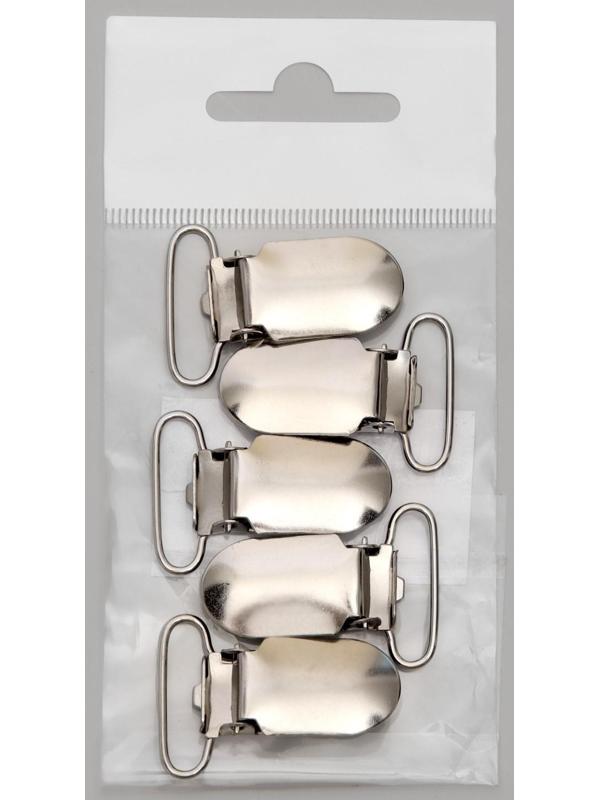 Клипса для фиксации, 25 мм, цвет никель