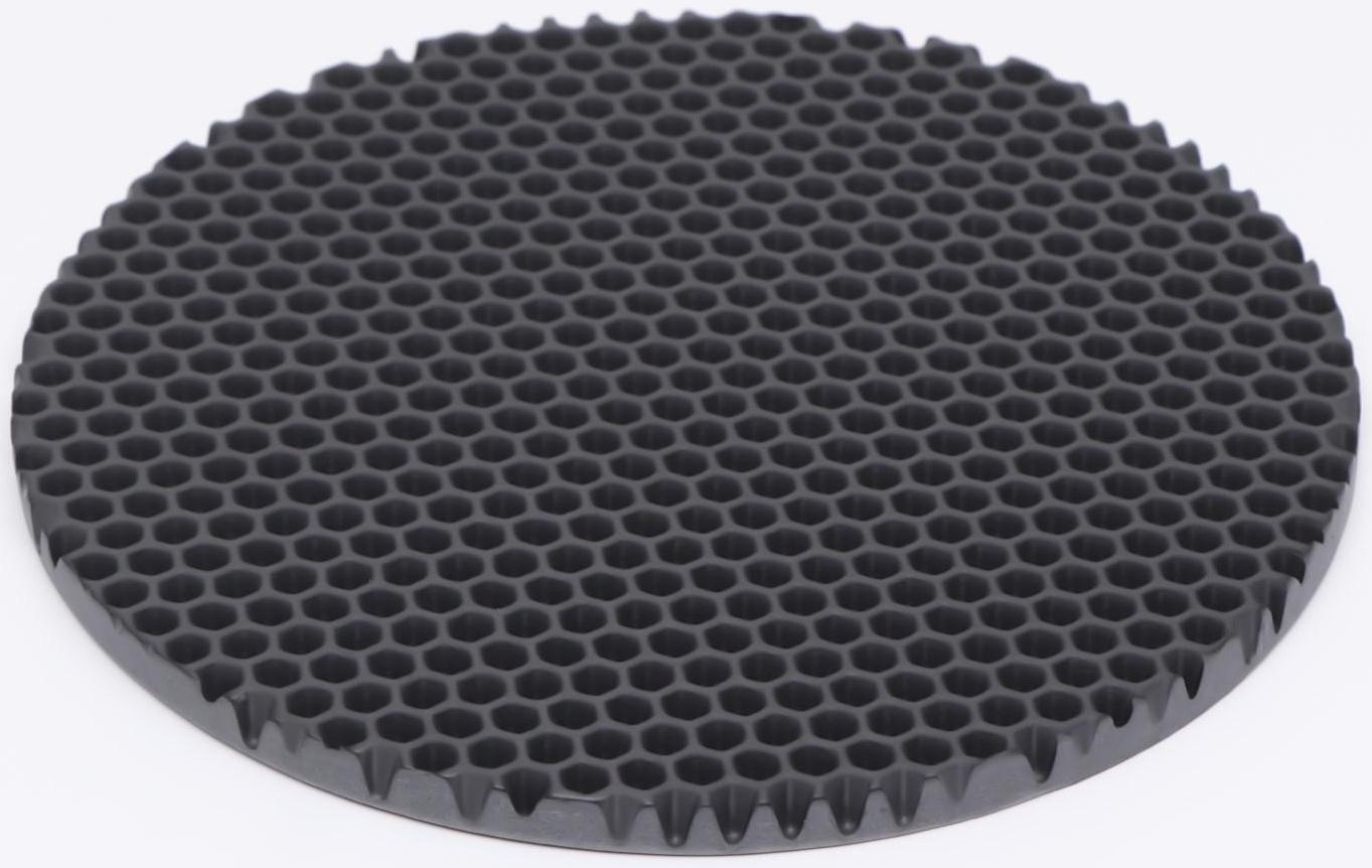 Коврик под миску, круглый, диаметр 24 см, серый