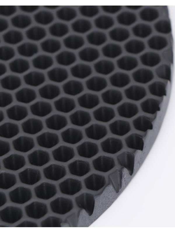 Коврик под миску, круглый, диаметр 24 см, серый