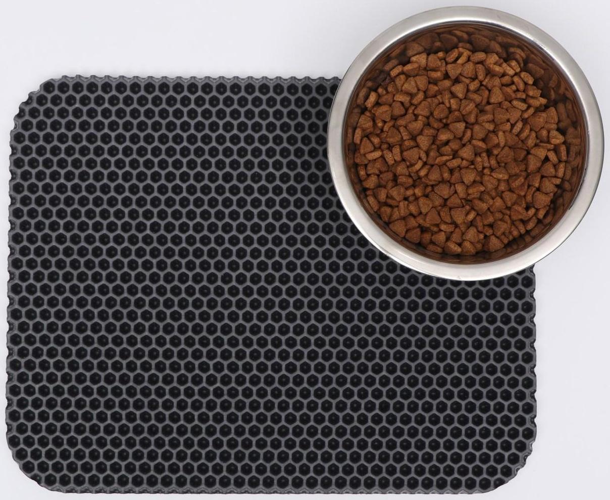 Коврик для животных EVA, ячеиистый, 27 х 34 см, серый