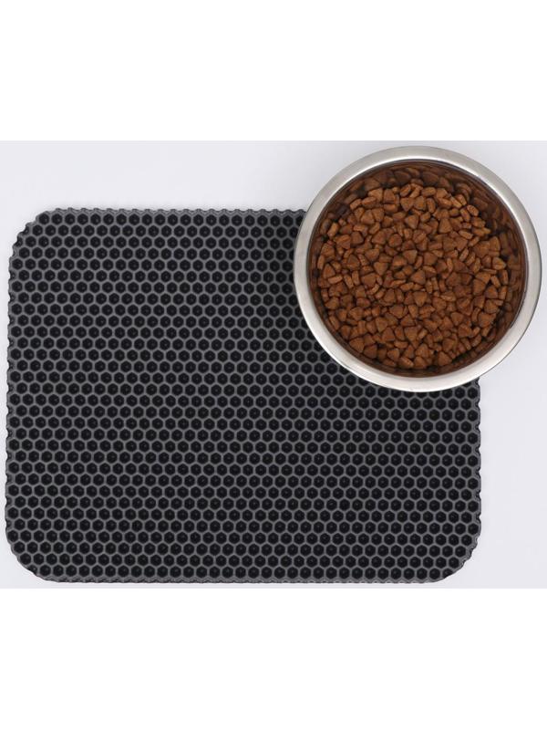 Коврик для животных EVA, ячеиистый, 27 х 34 см, серый