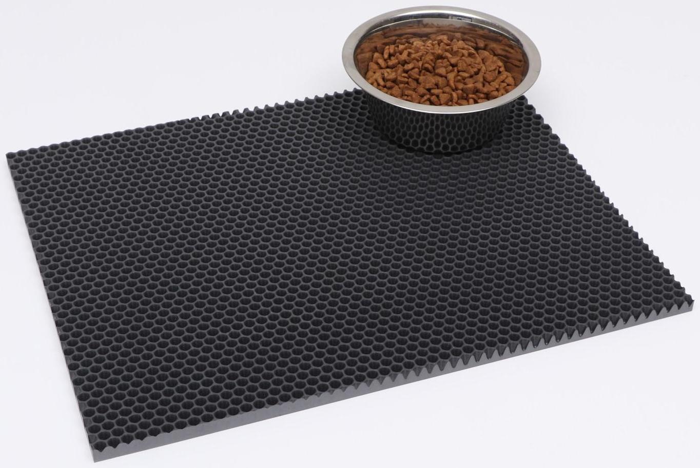 Коврик для животных EVA, ячеиистый, 35 х 45 см, серый