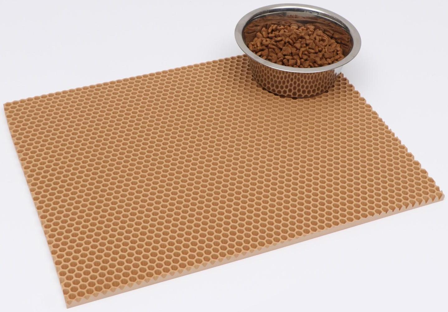 Коврик для животных EVA, ячеиистый, 35 х 45 см, бежевый