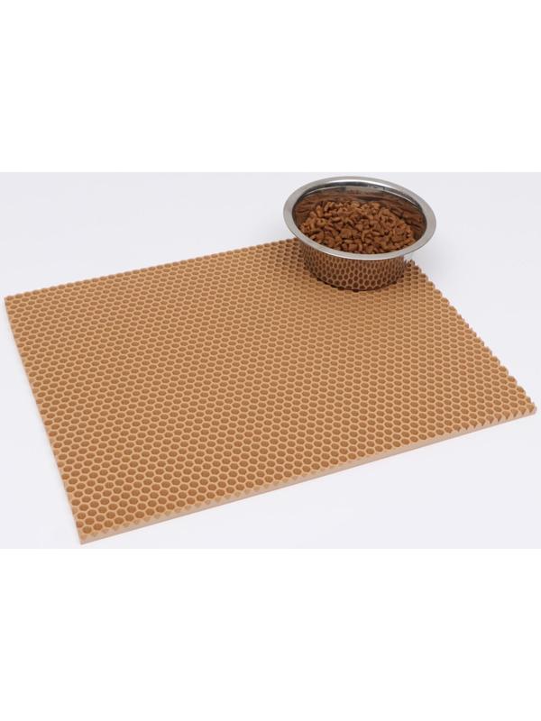 Коврик для животных EVA, ячеиистый, 35 х 45 см, бежевый